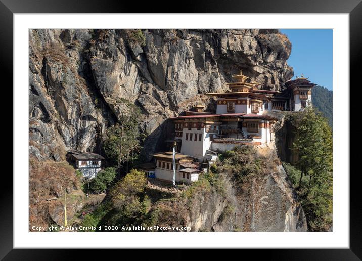 Taktsang Buddhist Monastery, Bhutan Framed Mounted Print by Alan Crawford