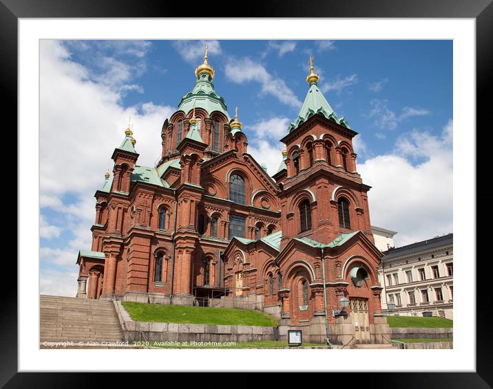 The Uspenski Cathedral in Helsinki, Finland Framed Mounted Print by Alan Crawford
