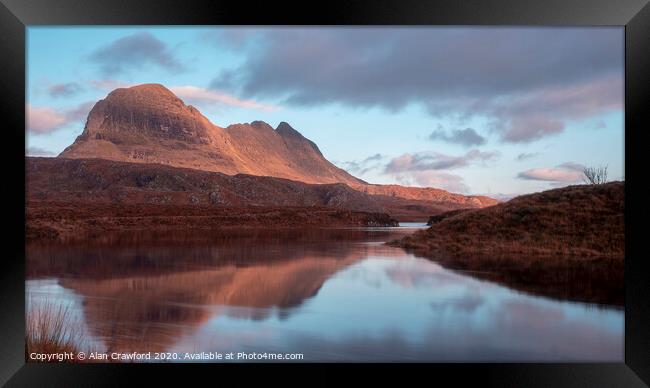 Suilven, Scotland Framed Print by Alan Crawford