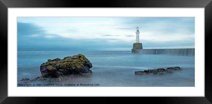 Harbour Light Framed Mounted Print by Alan Crawford
