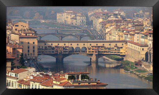 The Ponte Vecchio in Florence, Italy Framed Print by Alan Crawford