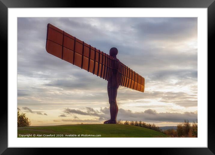 Angel of the North Framed Mounted Print by Alan Crawford