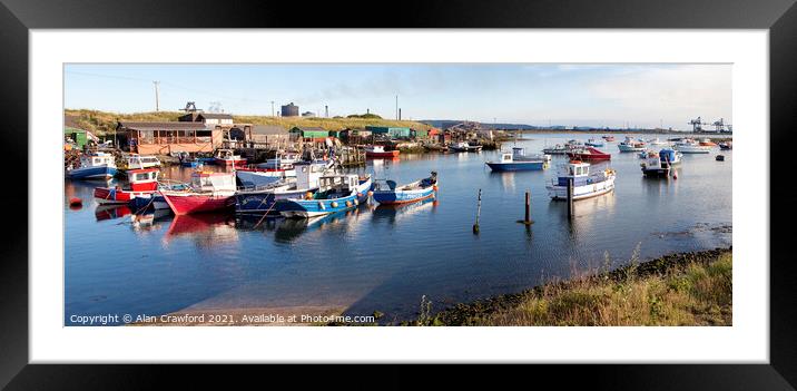 Fishing Boats at Paddy's Hole, Teesmouth Framed Mounted Print by Alan Crawford