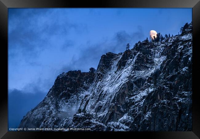 Yosemite Moonrise Framed Print by Jamie Pham