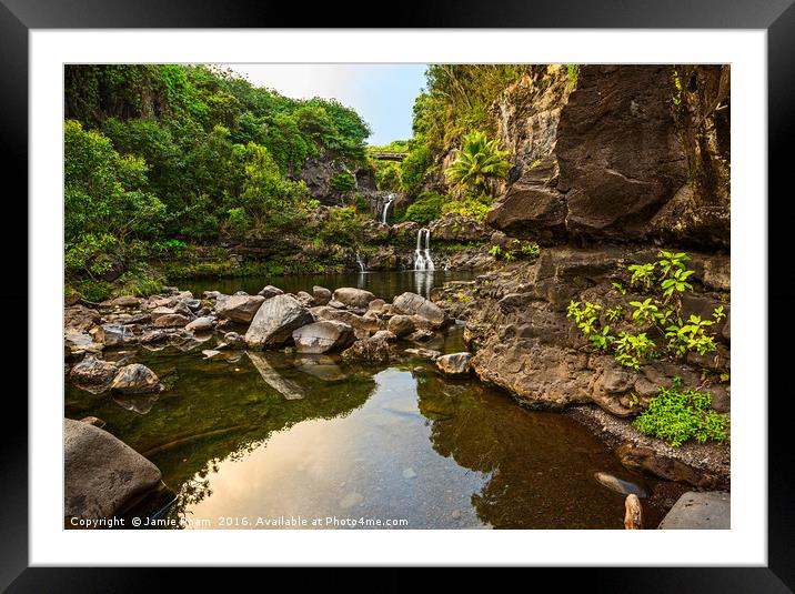 The beautiful scene of the Seven Sacred Pools of M Framed Mounted Print by Jamie Pham