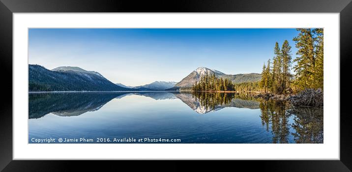 Lake Wenatchee in Washington State. Framed Mounted Print by Jamie Pham