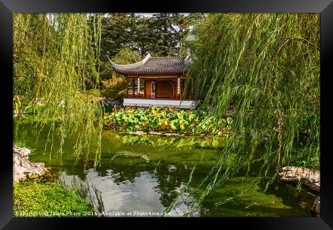 Beautiful Chinese Garden at the Huntington Library Framed Print by Jamie Pham