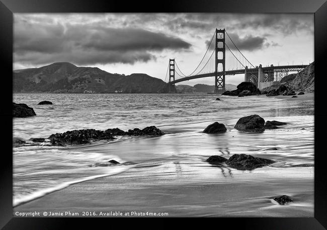 Beautiful view of the Golden Gate bridge from Mars Framed Print by Jamie Pham