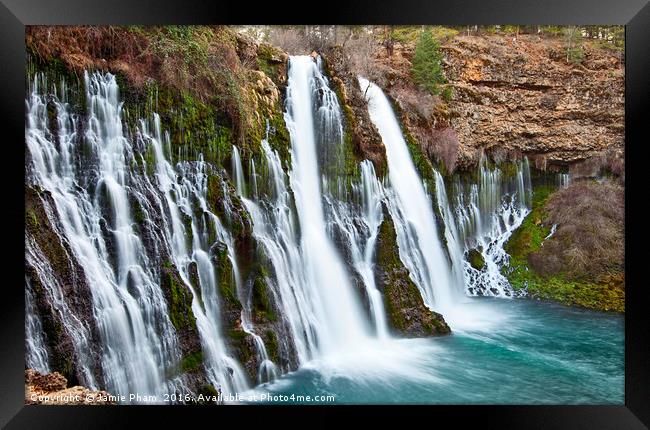 Burney Falls, one of the most beautiful waterfalls Framed Print by Jamie Pham