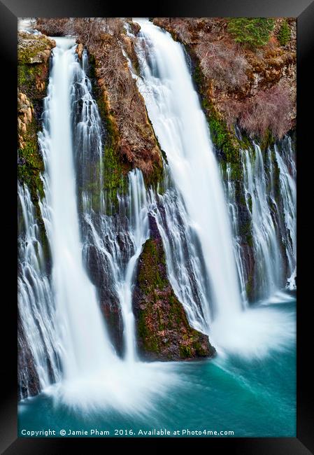 Burney Falls, one of the most beautiful waterfalls Framed Print by Jamie Pham