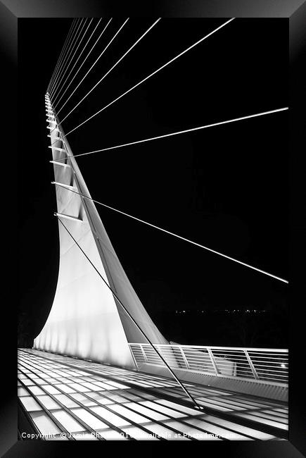 The unique and beautiful Sundial Bridge in Redding Framed Print by Jamie Pham