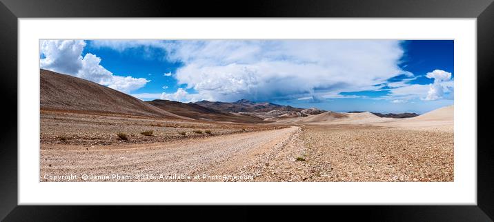 View of the White Mountains from the Inyo National Framed Mounted Print by Jamie Pham