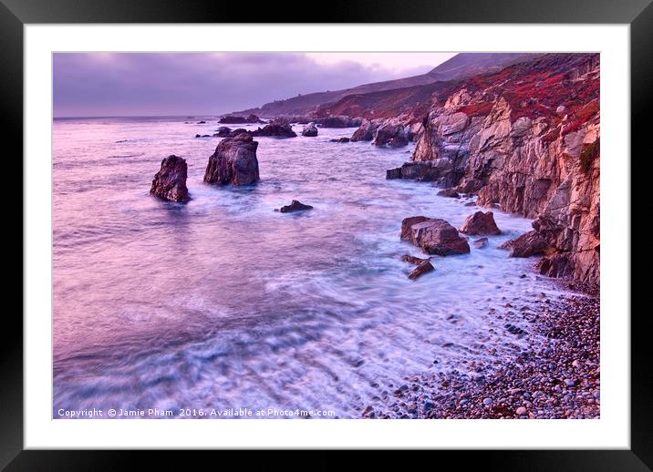 Rocky coast from Soberanes Point Garrapata State P Framed Mounted Print by Jamie Pham