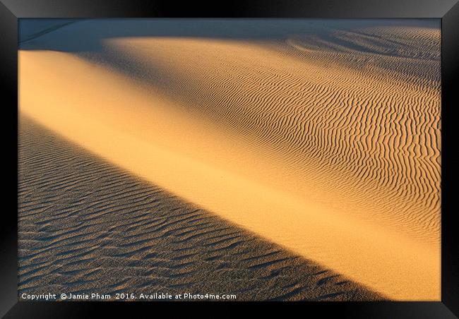 Beautiful sand dunes of the Rancho Guadalupe Dunes Framed Print by Jamie Pham