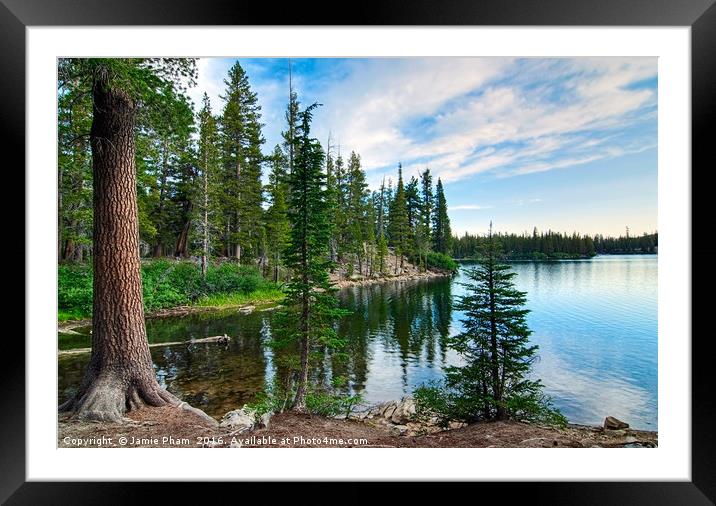 A very tranquil view of Twin Lakes in Mammoth Framed Mounted Print by Jamie Pham