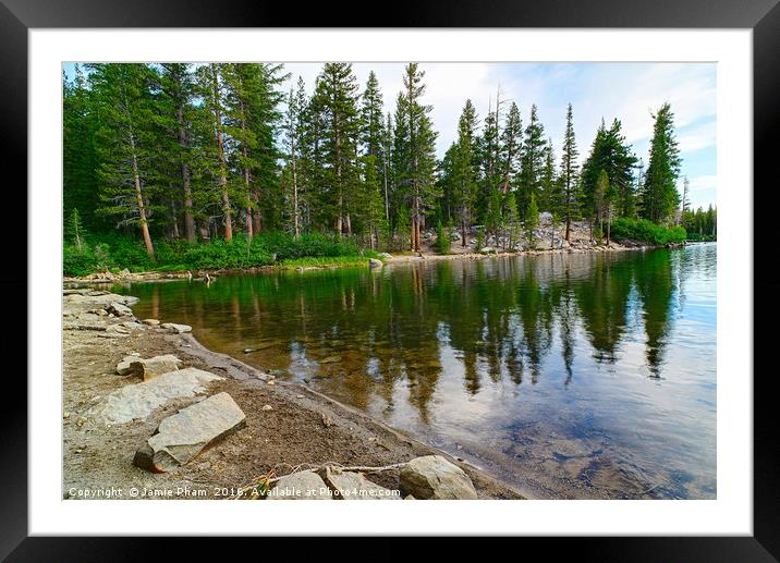 A very tranquil view of Twin Lakes in Mammoth Framed Mounted Print by Jamie Pham