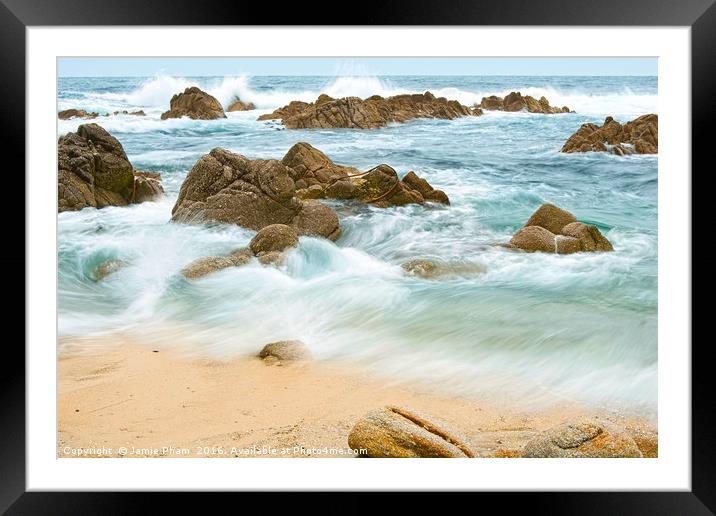 Eternal Waves long exposure movement Framed Mounted Print by Jamie Pham