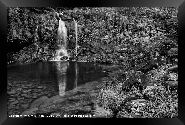 The beautiful and magical waterfalls in Maui Framed Print by Jamie Pham