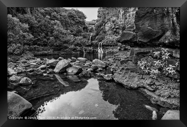 The beautiful scene of the Seven Sacred Pools of M Framed Print by Jamie Pham