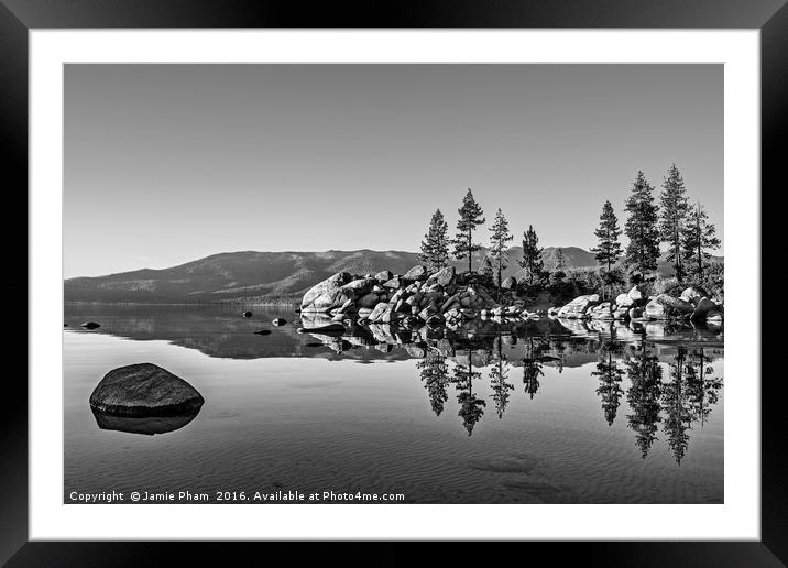 Beautiful Sand Harbor in Lake Tahoe. Framed Mounted Print by Jamie Pham