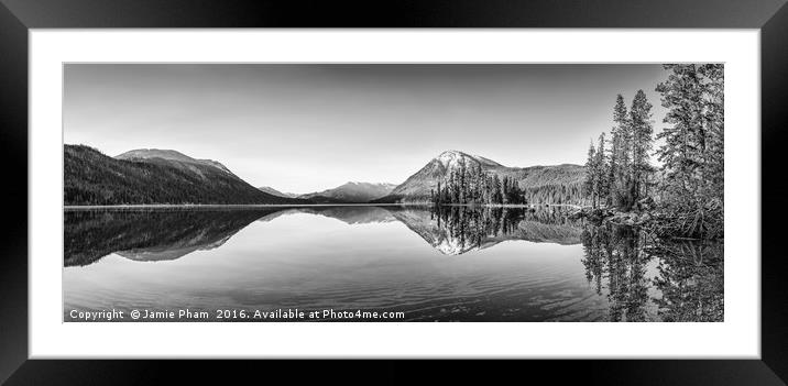 Lake Wenatchee in Washington State. Framed Mounted Print by Jamie Pham