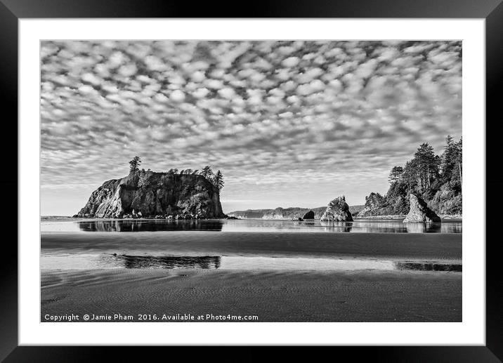 Second Beach in Olympic National Park located in W Framed Mounted Print by Jamie Pham