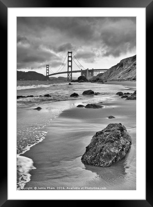 Beautiful view of the Golden Gate bridge from Mars Framed Mounted Print by Jamie Pham