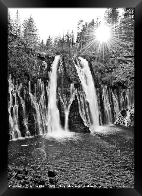 Burney Falls, one of the most beautiful waterfalls Framed Print by Jamie Pham