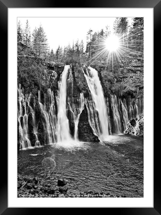 Burney Falls, one of the most beautiful waterfalls Framed Mounted Print by Jamie Pham