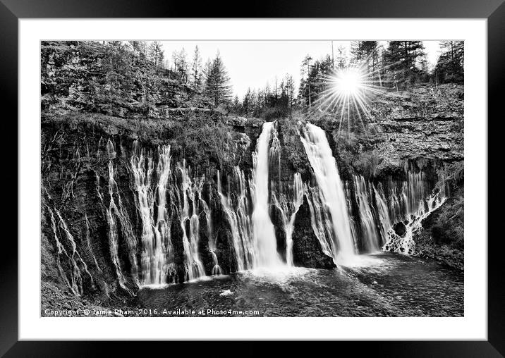 Burney Falls, one of the most beautiful waterfalls Framed Mounted Print by Jamie Pham