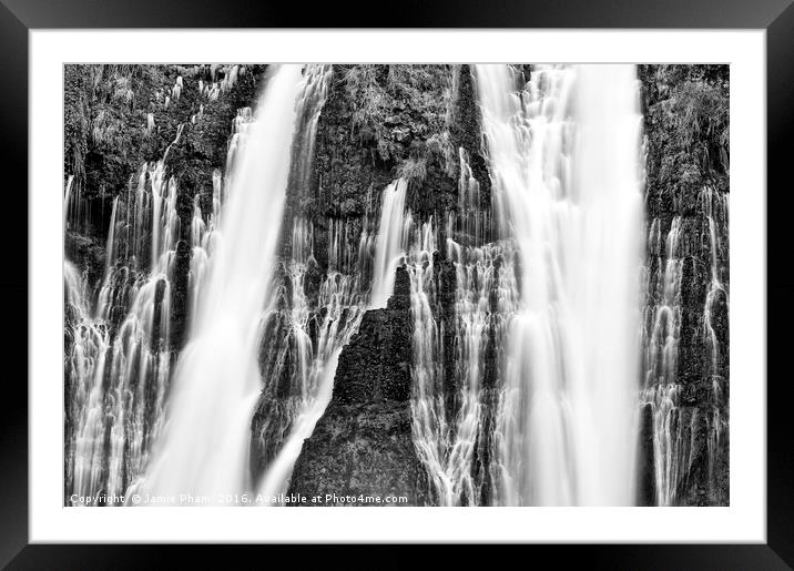 Burney Falls, one of the most beautiful waterfalls Framed Mounted Print by Jamie Pham