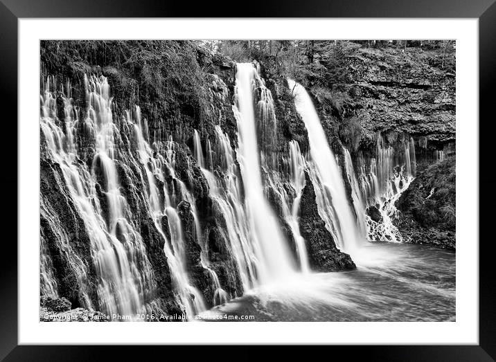 Burney Falls, one of the most beautiful waterfalls Framed Mounted Print by Jamie Pham