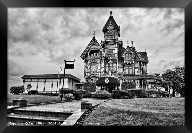 The Carson Mansion is one of the most notable exam Framed Print by Jamie Pham