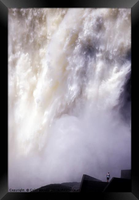 Spring melt water in Chute Montmorency Framed Print by Colin Woods