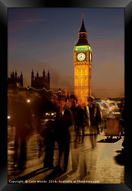 Big Ben at Night Framed Print by Colin Woods