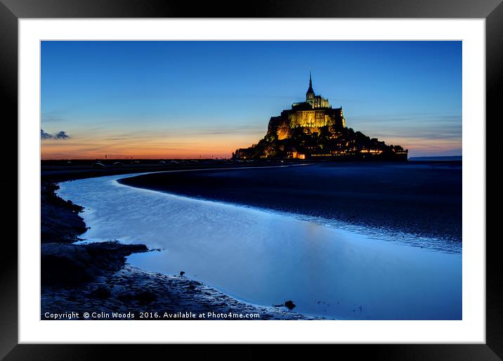 Last light on Mont St Michel Framed Mounted Print by Colin Woods