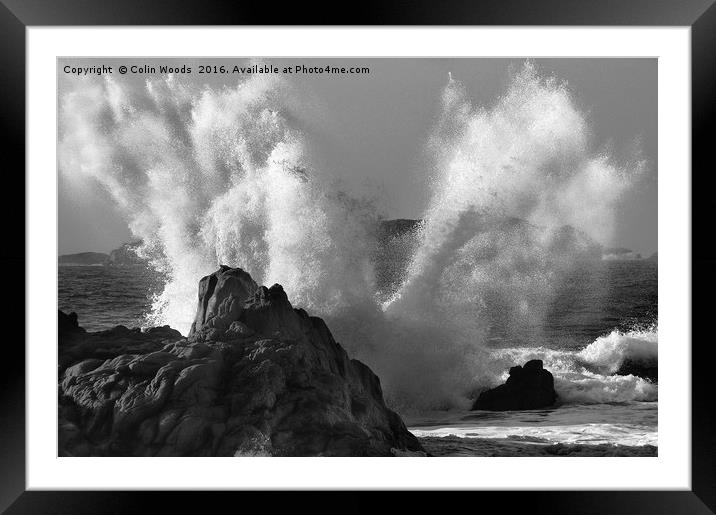 Wave Spray Framed Mounted Print by Colin Woods