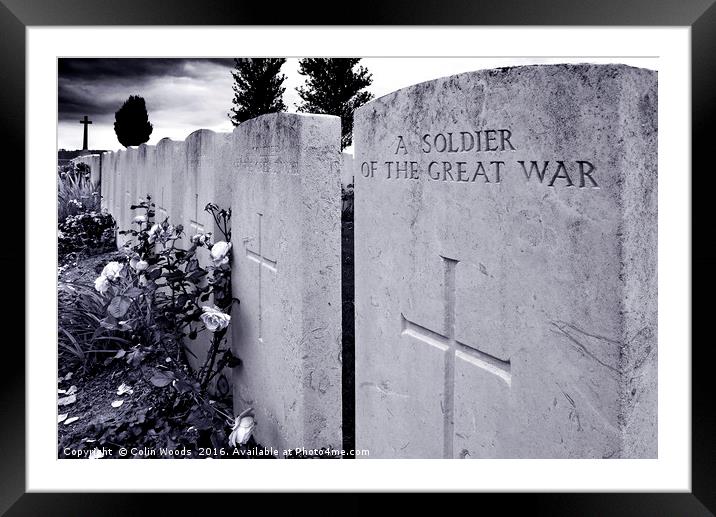 WW1 War Graves Framed Mounted Print by Colin Woods
