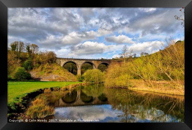 Headstone Viaduct on the Monsal Trail in the Peak  Framed Print by Colin Woods