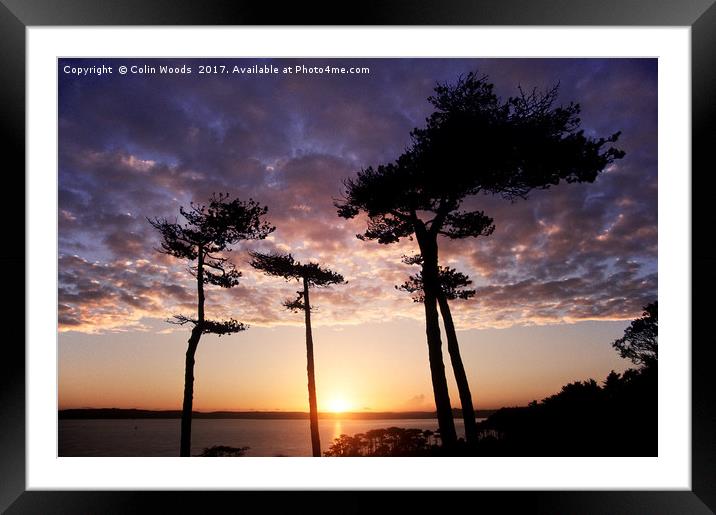 Sunset from Thatcher Point in Torquay, England Framed Mounted Print by Colin Woods