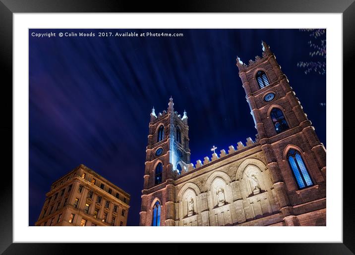 Basilique Notre Dame in Montreal Framed Mounted Print by Colin Woods