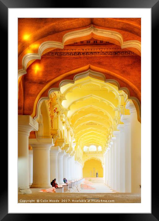 Inside the Madurai Palace (Thirumalai Nayakkar Mah Framed Mounted Print by Colin Woods