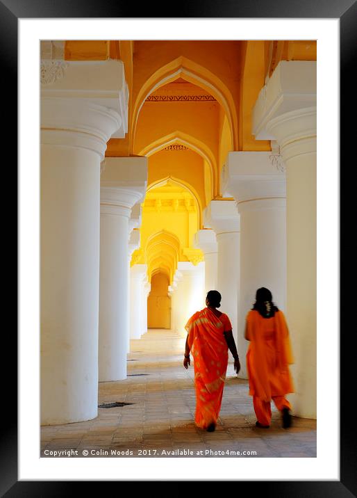 Inside the Madurai Palace (Thirumalai Nayakkar Mah Framed Mounted Print by Colin Woods