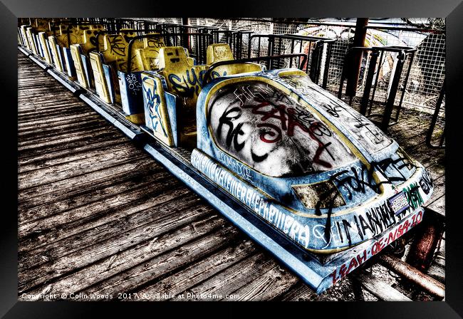 Abandoned Roller Coaster in Est Berlin's Spreepark Framed Print by Colin Woods