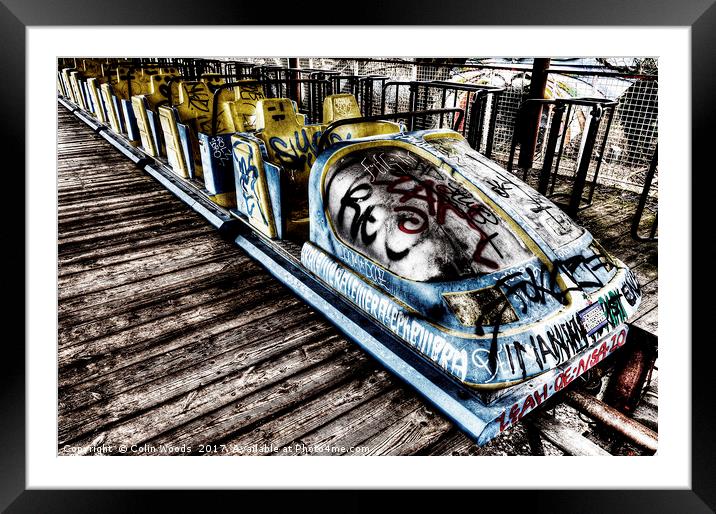 Abandoned Roller Coaster in Est Berlin's Spreepark Framed Mounted Print by Colin Woods