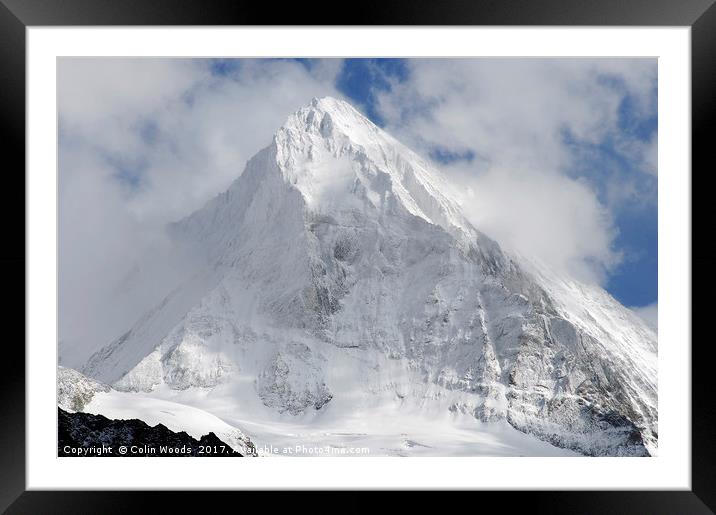 The mighty Dent Blanche in the Valais area of the  Framed Mounted Print by Colin Woods