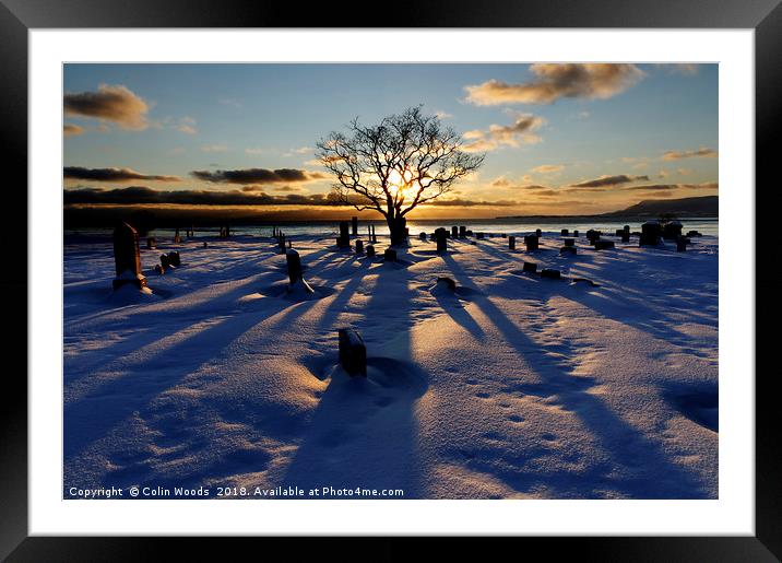 Winter Sunset Framed Mounted Print by Colin Woods