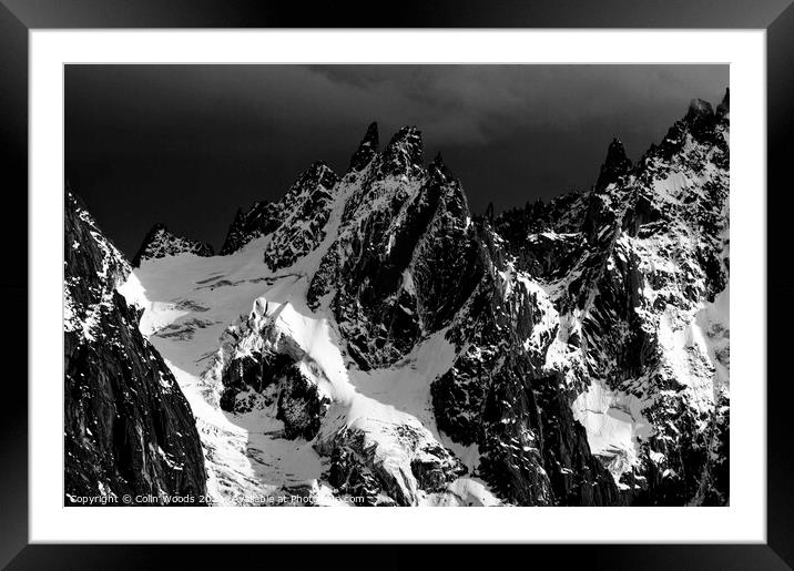 The Mont Blanc range in the French Alps Framed Mounted Print by Colin Woods