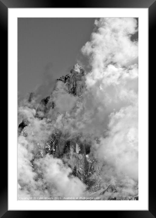 Clouds and Summits in the French Alps Framed Mounted Print by Colin Woods