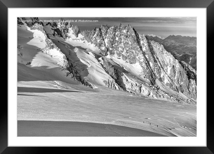 Climbers in the French Alps Framed Mounted Print by Colin Woods